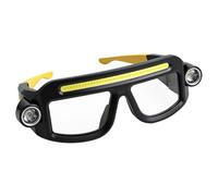 LED Glasses Flashlight Headlamp - Rechargeable LED Headlight | Dimmable Waterproof Head Lamp For Night Fishing Camping Hiking Cycling, Hands-Free Light For Mechanics, ABS Safety Glasses Design