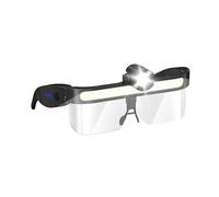 LED Glasses for Adults | Bright Multi-Mode Battery Display Flashlight | Lightweight Head Flashlight Safety Glasses | for Night Camping Fishing Cycling Hiking Outdoor Work Car Repair Men Women