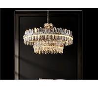 LED Golden Chrome Silver Crystal Hanging Lamps Chandelier Lighting Suspension For Living Room