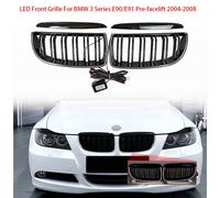 LED GRIGLIA RADIATORE PER BMW SERIE 3 E90 E91 TOTAL BLACK NERO LUCIDO SPORTIVO