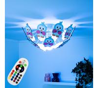 LED Gufi Coprire Lampada RGB Telecomando Camere Bambini Ragazzi Luce Regolatore [EEK: F]
