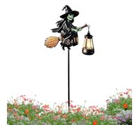 LED Halloween Witch Stake Lamp - Waterproof Solar Outdoor Decoration Lights