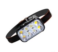 LED Headlamp Motion Sensor USB-C Rechargeable Dual Light | Wave activation, hands-free operation, white and red LEDs, 6 lighting modes, Type-C fast charging