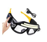 LED Headlight Glasses Motion Sensor USB 5 Modes | Night Work Lighted Glasses for Men Husband Boyfriend Electrician Mechanic Repair Outdoor Camping Hiking Fishing