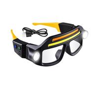 LED Headlight Glasses, Motion Sensor USB Rechargeable, 5 Modes | Night Work Lighted, Glasses for Men, Husband Boyfriend, Electrician Mechanic, Repair Outdoor, Camping Hiking