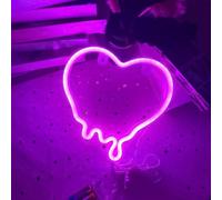 LED Heart Sign | Battery or USB Powered Neon Light for Valentine's Day | Ambient Light for Lovers, Couples, Young Adults, Birthdays | Holidays, Weddings, Party Planners, Office