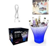 LED Ice Bucket with Bluetooth Speaker, Portable Ice Bucket with Lights, Lighted Large Buckets for Parties, Bar Accessories for The Home Bar Set (700L)