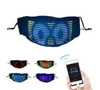 LED Illumina Cosplay Personalizzabile BT Messaggi FAI DA TE 22 Animazioni 20 Immagini Modalità Musica Maschere per Halloween per Feste, Rave, Festival, Spettacolo di Palcoscenico, Laurea