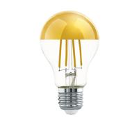 EGLO E27 LED, lampadina a specchio color oro, antiabbagliante, 7,5 Watt (equivalente a 60 Watt), 806 lumen, luce bianco caldo, 2700k, lampadina a specchio, lampadina Edison A60, Ø 6 cm