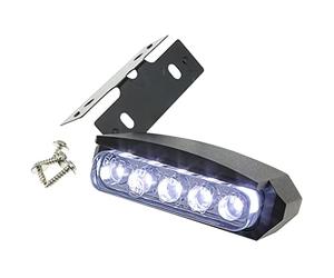 LED illuminazione della targa, STR8, in lloggiamento, con omologazione, colore: nero