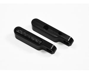 LED Indicator Manubrio Per HD Harley Davidson Dyna Nero E-Testato