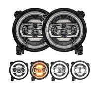 LED Indicatori Direzione Dinamici Fari Anteriori A LED Rotondi Da 9 Pollici Per Jeep Per Wrangler JL 2018 2019 2020 Con Indicatori Di Direzione DRL Halo Accessori Per Fari Lampeggiante