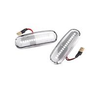 LED Indicatori Direzione Dinamici Luce Di Posizione Laterale Dinamica A LED Sequenziale Per Lancia Per Musa (350) 2005 2006 2007 2008 2009 2010 2011 2012 Lampeggiante(Dynamic Smoked Black)