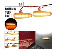LED Indicatori Direzione Dinamici Luce Di Segnalazione Dinamica Per Parafango Laterale A LED Per Mitsubishi Per Lancer Per Evolution Per Outlander Sport RVR ASX Per Mirage 2014+ Lampeggiante(Crystal w