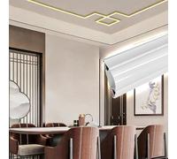 LED Indirect Lighting Aluminum Channel, Crown Moulding Track for Ceiling/Wall Washer, New Chinese Style for Living Room(White,30m/98.4ft)