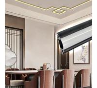 LED Indirect Lighting Aluminum Channel, Crown Moulding Track for Ceiling/Wall Washer, New Chinese Style for Living Room(Nero,16m/52.5ft)