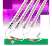 LED indoor plant growth lamp full spectrum flower and succulent potted plant cultivation lamp(Purple Red Light,10PCS)