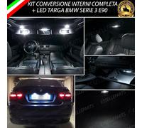 LED INTERNI ABITACOLO COMPLETO BMW SERIE 3 E90 + LED TARGA CANBUS BIANCO 6000K