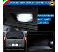 LED INTERNI CITROEN BERLINGO MK2 ILLUMINAZIONE INTERNA + TARGA LED 6000K CANBUS