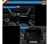 LED INTERNI CITROEN C3 AIRCROSS MK2 PLAFONIERA ANTERIORE + BAGAGLIAIO CANBUS