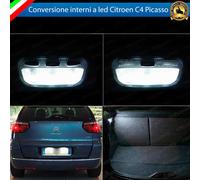 LED INTERNI CITROEN C4 PICASSO CONVERSIONE INTERNA COMPLETA + LUCI TARGA CANBUS