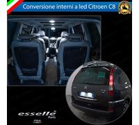 LED INTERNI CITROEN C8 CONVERSIONE INTERNA COMPLETA + LUCI TARGA CANBUS 6000K