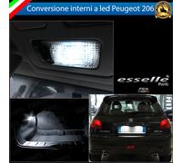 LED INTERNI PEUGEOT 206 ILLUMINAZIONE INTERNA + TARGA LED 6000K BIANCO CANBUS