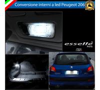LED INTERNI PEUGEOT 206 PLUS ILLUMINAZIONE INTERNA + TARGA LED 6000K CANBUS