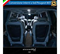 LED INTERNI PEUGEOT 807 CONVERSIONE INTERNA COMPLETA 6000K BIANCO CANBUS