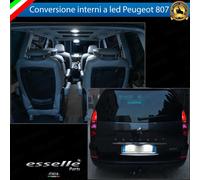 LED INTERNI PEUGEOT 807 CONVERSIONE INTERNA COMPLETA + LUCI TARGA CANBUS 6000K