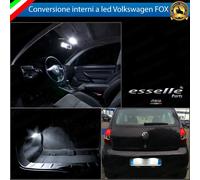 LED INTERNI + TARGA VOLKSWAGEN FOX CONVERSIONE INTERNA + TARGA A LED 6000K