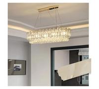 Led Kitchen Island Chandelier Clear Crystal Pendant Light Luxury Modern Minimalist Dimmable Home Decoration Lustre