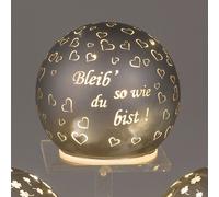 LED Lampada a Sfera Con Bleib Così Come Du Sei Detto D.12cm Grau Timer FORMANO [EEK: G]