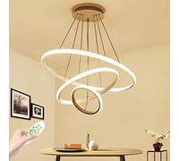 LED Lampada A Sospensione, Lampadario A Tre Anelli Moderno Semplice Creativo, 76W Telecomando Dimmerabile Con Funzione Di Memoria, Adatto Per Soggiorno, Camera Da Letto, Lampadarios Sala Da Pranzo