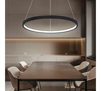 LED Lampada a Sospensione Nero Ring-Design Appesa Soffitto Luce Cucine Luce