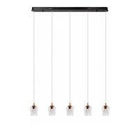 LED Lampada A Sospensione Pranzo Vetro Nero Cucina 93 CM 2700 K Pendelleuchte