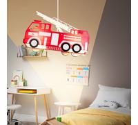 LED Lampada A Sospensione RGB Telecomando Pompieri Auto Bambini Plafoniera [EEK: F]