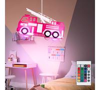 LED Lampada A Sospensione RGB Telecomando Pompieri Auto Bambini Plafoniera [EEK: F]