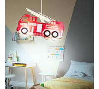 LED Lampada A Sospensione RGB Telecomando Pompieri Auto Bambini Plafoniera