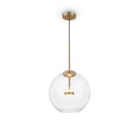 LED Lampada A Sospensione Vetro Schermo Metallo Oro Pranzo Ø35 CM 3000 K