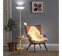LED Lampada a Stelo Messing-Gold Luce Indiretta Flexo Lese-Arm Supporto Altezza [EEK: F]