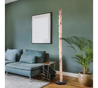 LED Lampada a Stelo Natura Legno Cristallo Ess Camera Design Plafoniera Terra