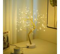 LED Lampada ad albero Tree Decorazione della stanza Luce notturna Lampada da tavolo Funzionamento a batteria USB Luce decorativa nozze soggiorno festa Natale Interruttore tattile Filo di rame,D