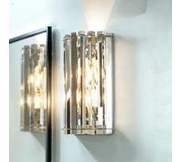 LED Lampada da Bagno Cristallo Vetro Trasparente Gloss IP44 Design Moderno [EEK: F]