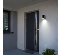 LED Lampada Da Esterno Alluminio Faretto Balcone Luce Parete Nero Casa Porta Gi