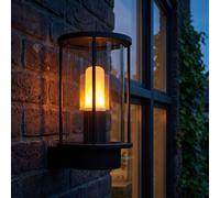 LED Lampada Da Parete Esterna Globo Flamme Effetto Nero 25,2 cm IP54