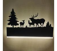 LED Lampada da Parete Interno 12W, Moderna Acrilico Applique da Parete Interni, Lampada a Muro su e giù Ferro Corpo Cervo Design per Camera da Letto Soggiorno Corridoio Le Scale,4000k neutral light