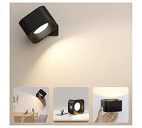 LED Lampada da Parete Interno,FOMYHEARD Applique da parete 3 temperature colore 3 luminosità Controllo Tattile,Rotazione a 360° Lampada da Comodino,Ricaricabile Magnetica Luci per Soggiorno,Corridoio