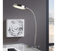 LED Lampada da Scrivania Morsetto Lettura Genie Luce Creativo Nichel Opaco T115