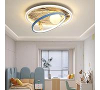 LED lampada da soffitto moderna creativa camera dei bambini decorativo luna superficie astronauta design plafoniera dimmerabile con telecomando ragazzi e ragazze camera luce sala da pranzo soggiorno (